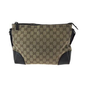 Gucci Pochette GG Canvas Brown Beige Bag Shoulder Tan